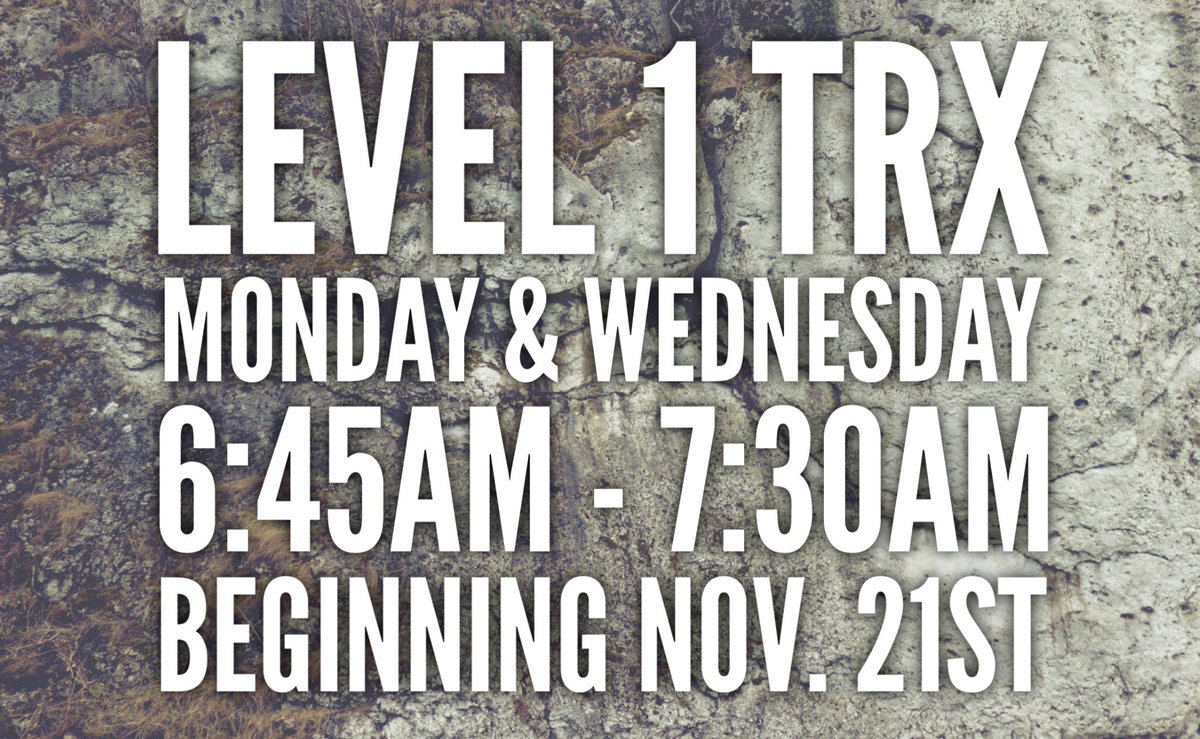 CltAthleticClub's tweet photo. Join Lily at 6:45am TOMORROW for our new Level 1 @TRXtraining class! https://t.co/5ee7cvcZWJ