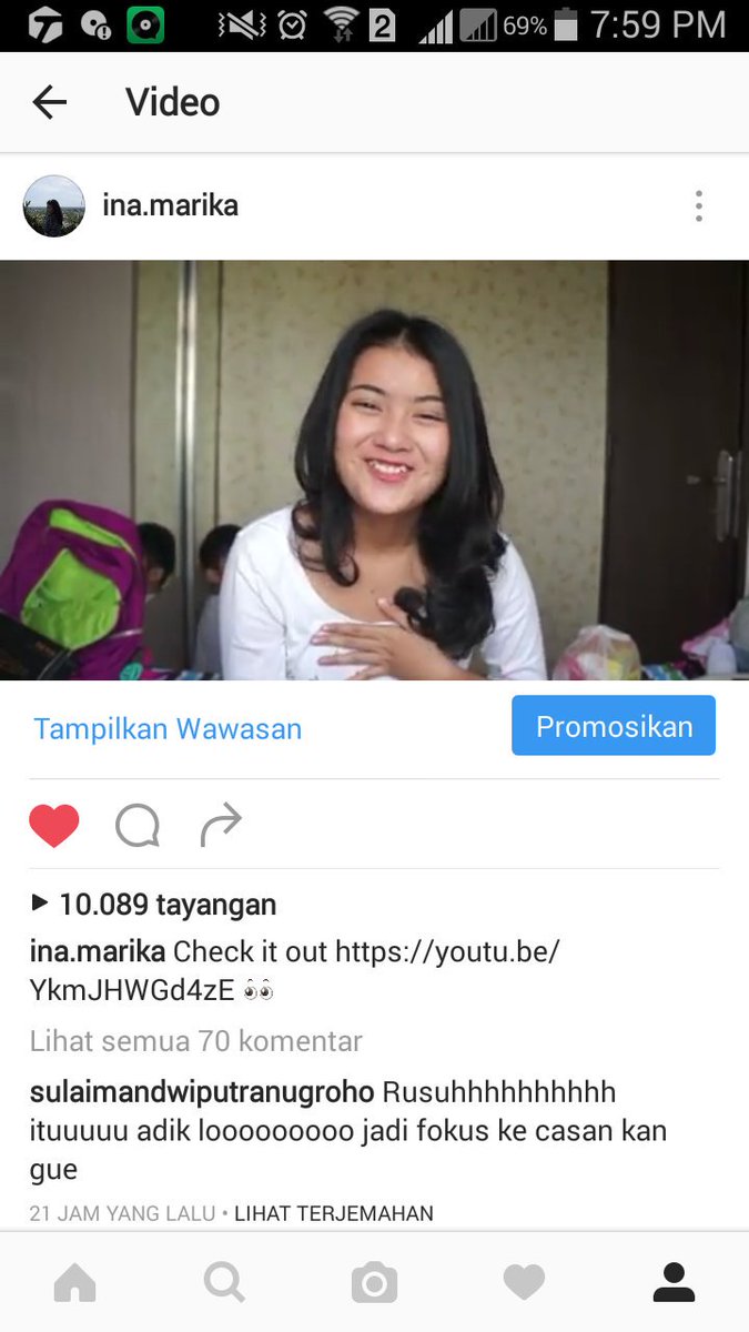 Hallo..sahabat indonesia semua nya..cek instagram artis muda berbakat kita yukk..ina.marika &amp; intip jg you tube nya like &amp; share yah..
