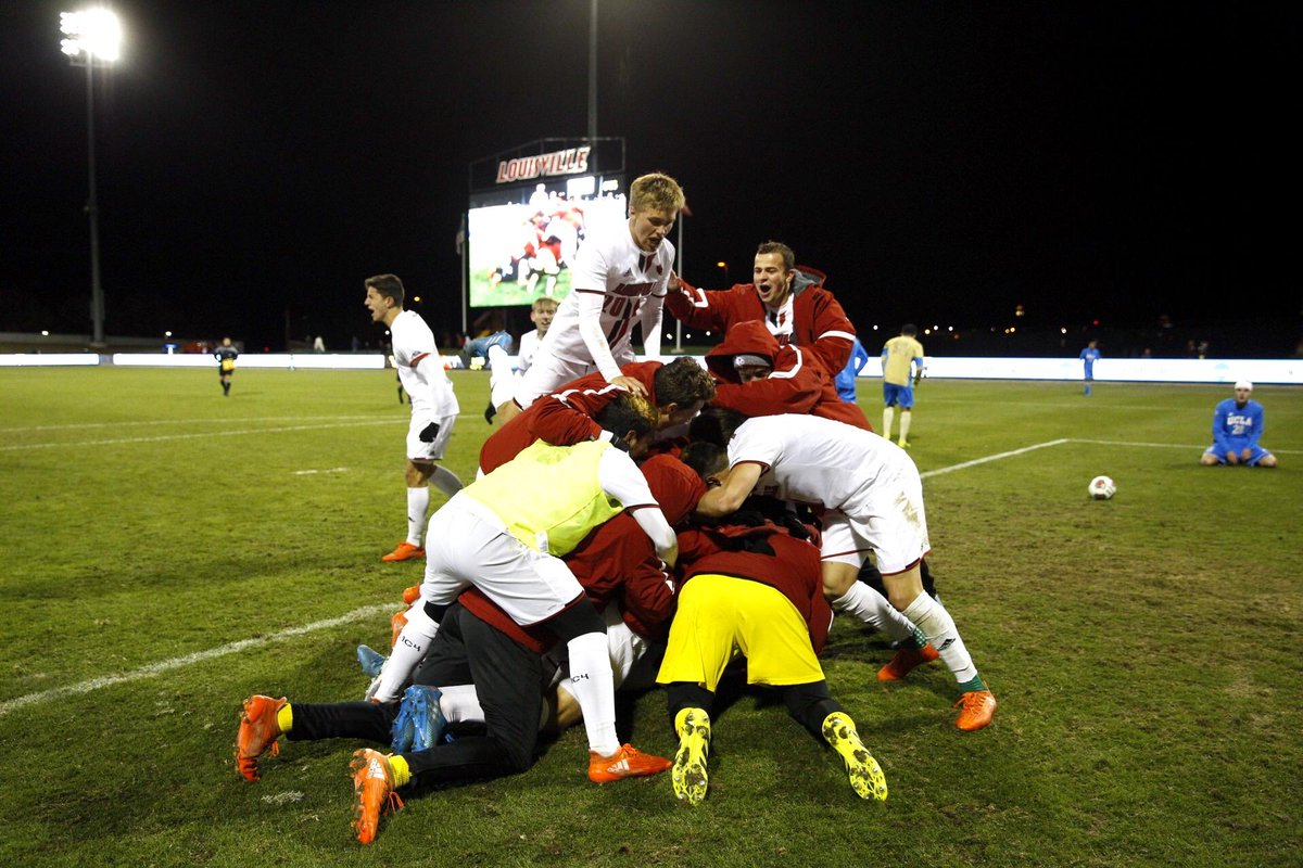 LouisvilleMSOC's tweet photo. Louisville 2, UCLA 1 - Final/OT

Celebrate! 

#L1C4 #NCAASoccer https://t.co/5PeMhUl271
