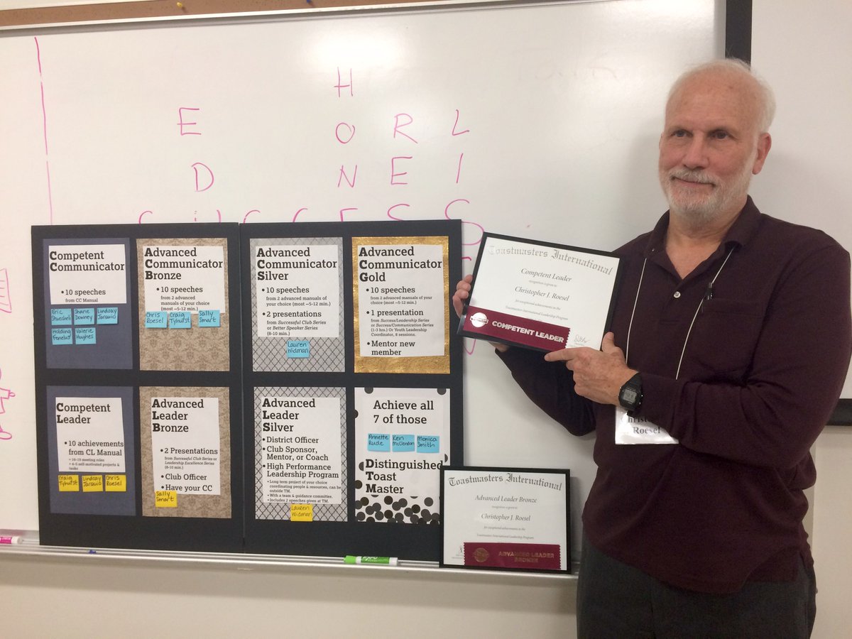 plazaTM's tweet photo. Chris achieved BOTH Competent Leader AND Advanced Leadership Bronze. Nice poster by @kerintate outlining all the ways to achieve! https://t.co/2z2moN41AX
