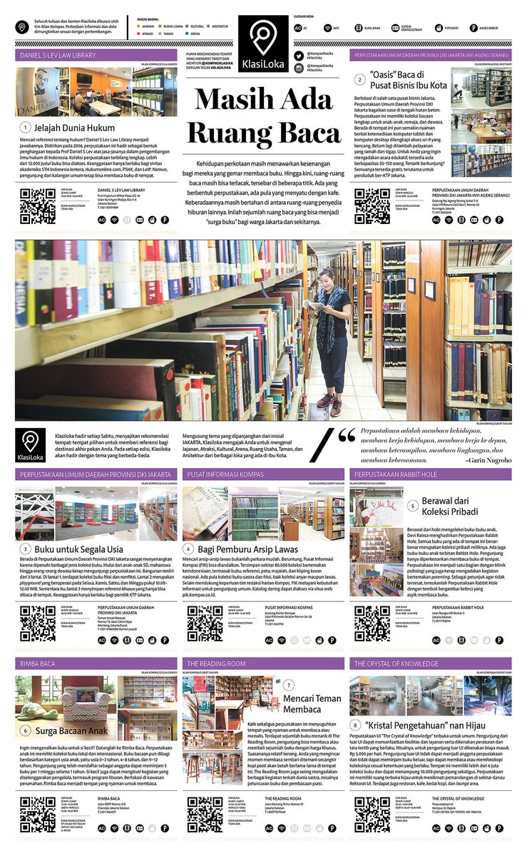 Kompas Klasika Ø¹Ù„Ù‰ ØªÙˆÙŠØªØ± Mencari Ruang Baca Di Jakarta Dan Sekitarnya Klasiloka Edisi 19 11 Punya Rekomendasinya Ada Tempat Favorit Versimu Https T Co Gmgtl7hotd