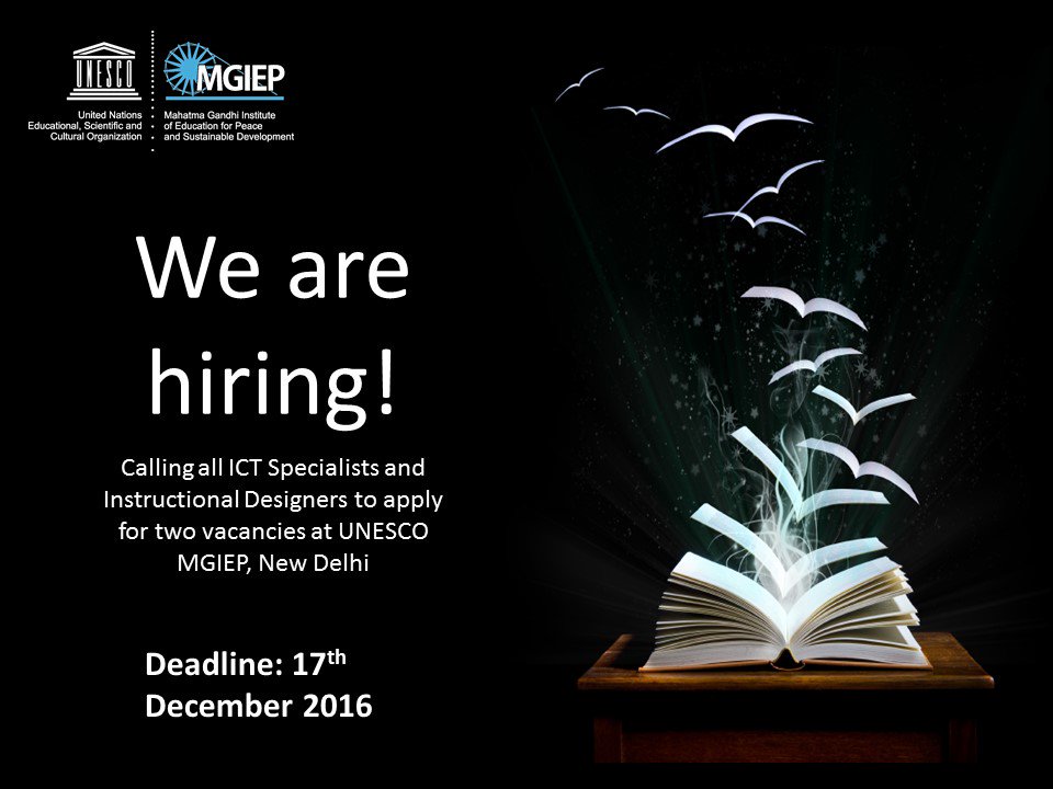 Unesco Mgiep On Twitter Calling Ict Specialists - 