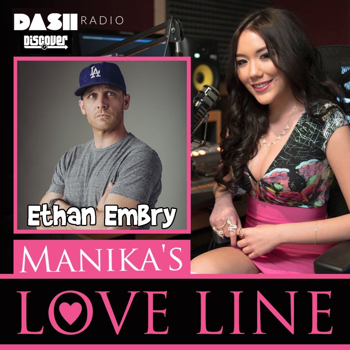 ManikaOfficial's tweet photo. Talking with @EmbryEthan NOW on #ManikasLoveLine on @Dash_Radio Stream it live on free #ManikaAPP
๐ https://t.co/3eEpTiUet3 https://t.co/TCPZ3qefcn