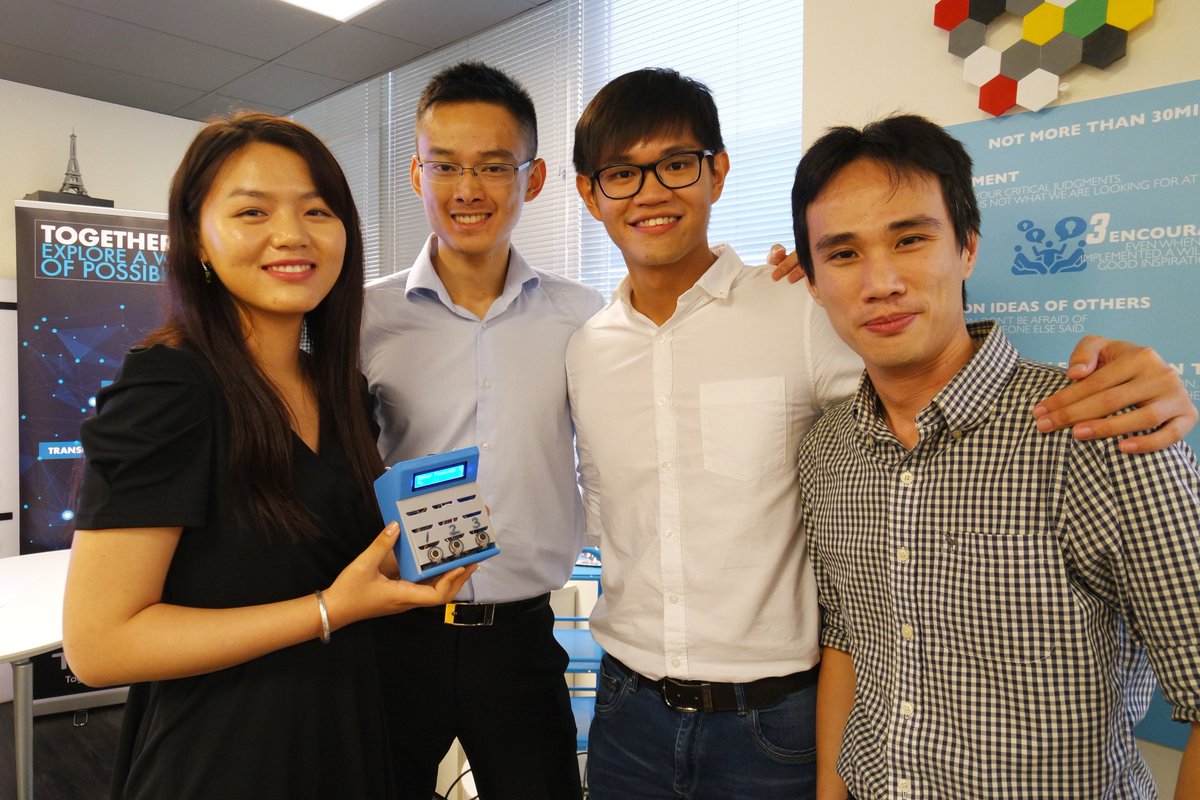 ThalesAsia's tweet image. Singapore has its winner for Thales #ProjectArduino. Congrats to Team Smiley from @NUSingapore for their Pressure Sensitive Keypad project!