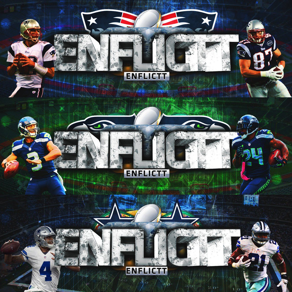 Enflictt's tweet image. NFL/NBA/NHL/MLB headers will be up on site soon, can do all sports, all teams, all players if requested. $5 each