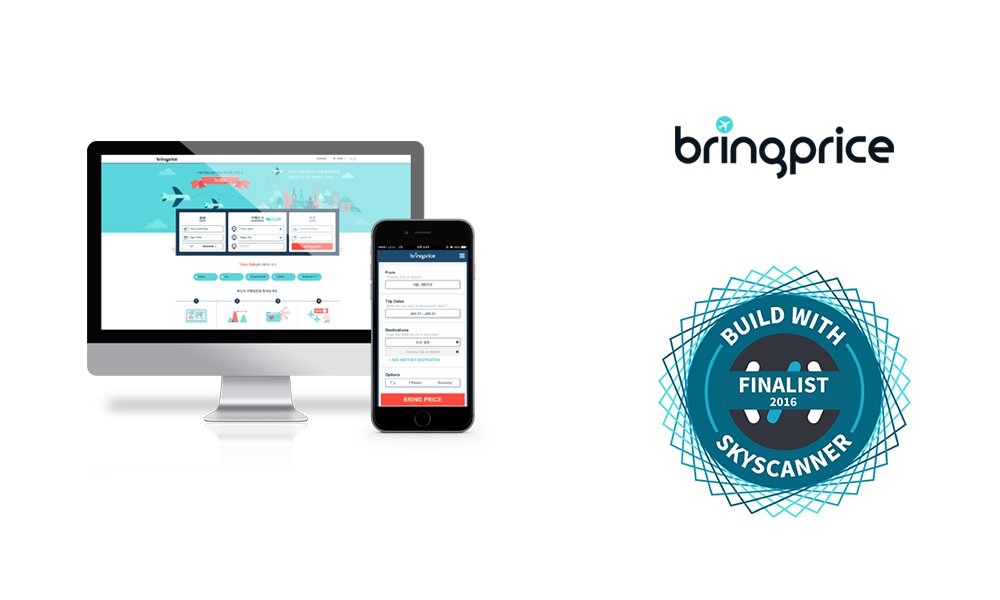 Bringprice was selected as a finalist by @skyscannertools for their #buildwithskyscanner competition! #multicity #flightsearch