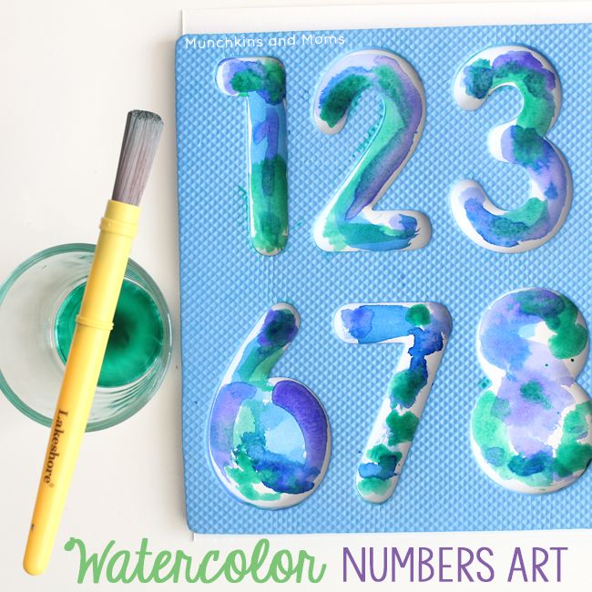 MyMnMLife's tweet image. Watercolor Numbers Art buff.ly/2ge1QPl #diy #diynumbers #paintandlearn