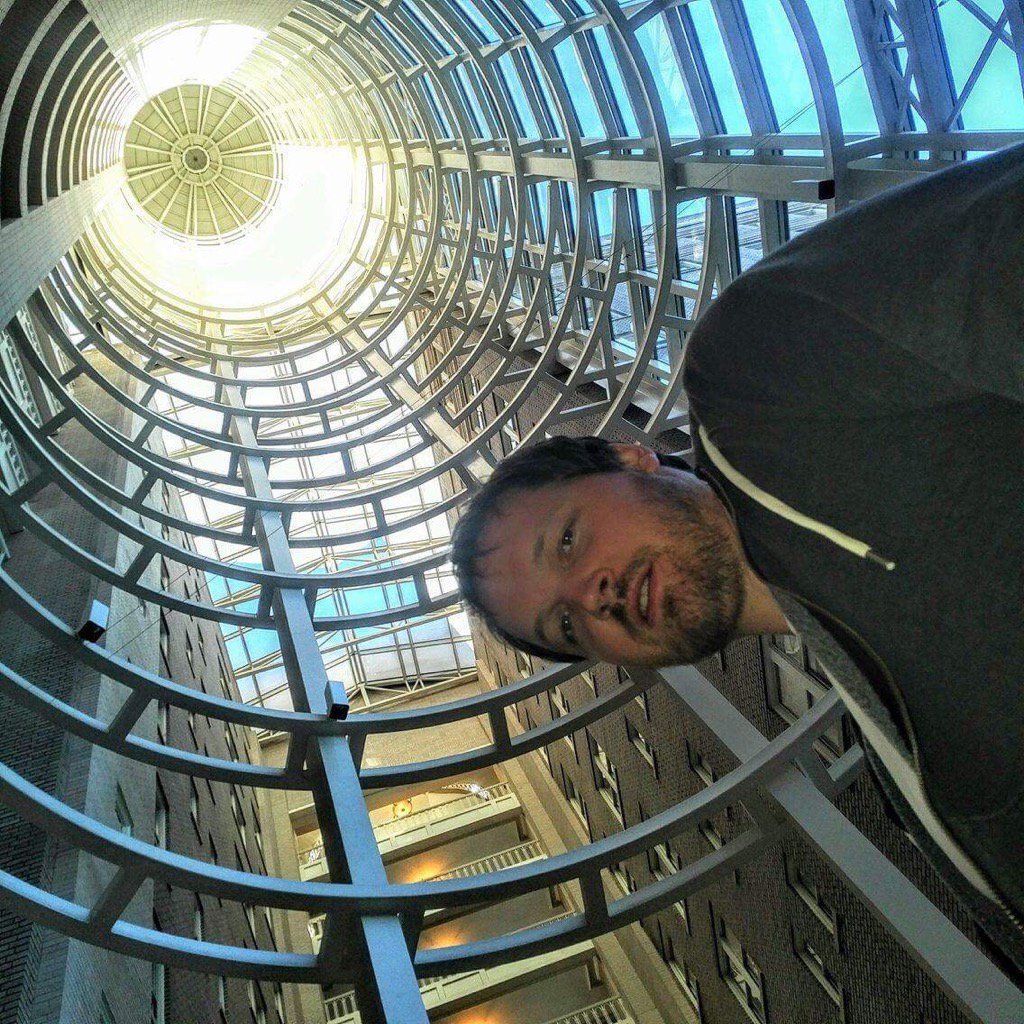 Saturday night light in 'Hot'lanta Georgia.   This is the view from the lobby at the Georgian Terrace