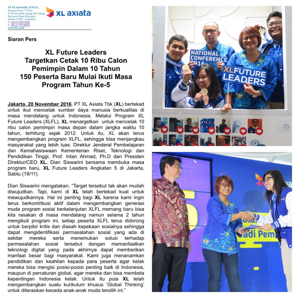 Lustrum Pertama XL Future Leaders.
Bangganyaaaaa..... Dari 1 program di 2012, skrg sdh menjadi besar dg 8 program.