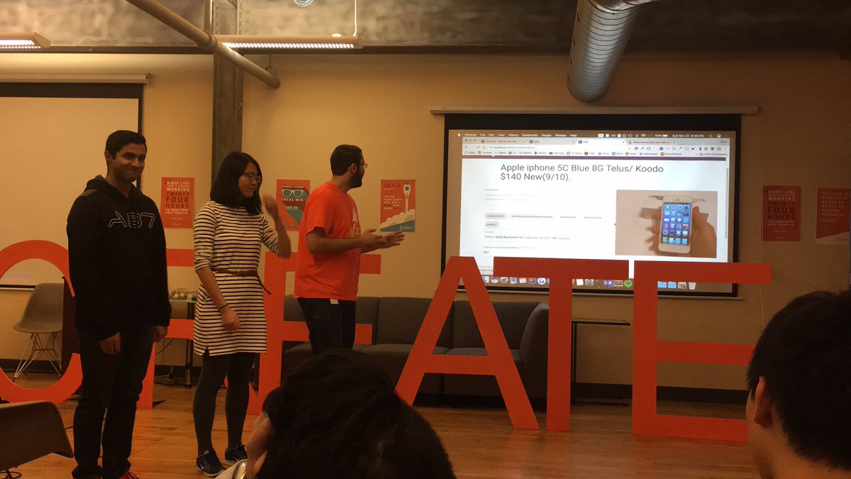 KijijiTech's tweet image. The Kijiji team present their awesome work. #decode16