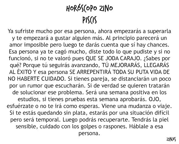 zinos__'s tweet photo. #HoróscopoZino #Piscis
Parte I &amp; II. https://t.co/N9FbUTo0g2