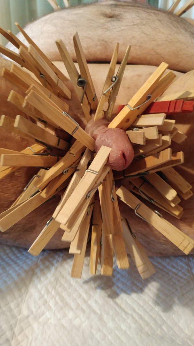 chicagomistress's tweet photo. Part of today's fun w my pincushion #basicisbest #clothespintorment #cbt #cocktorment #submission #chicagodomme #chicagodungeob https://t.co/kqxeLQKsiP