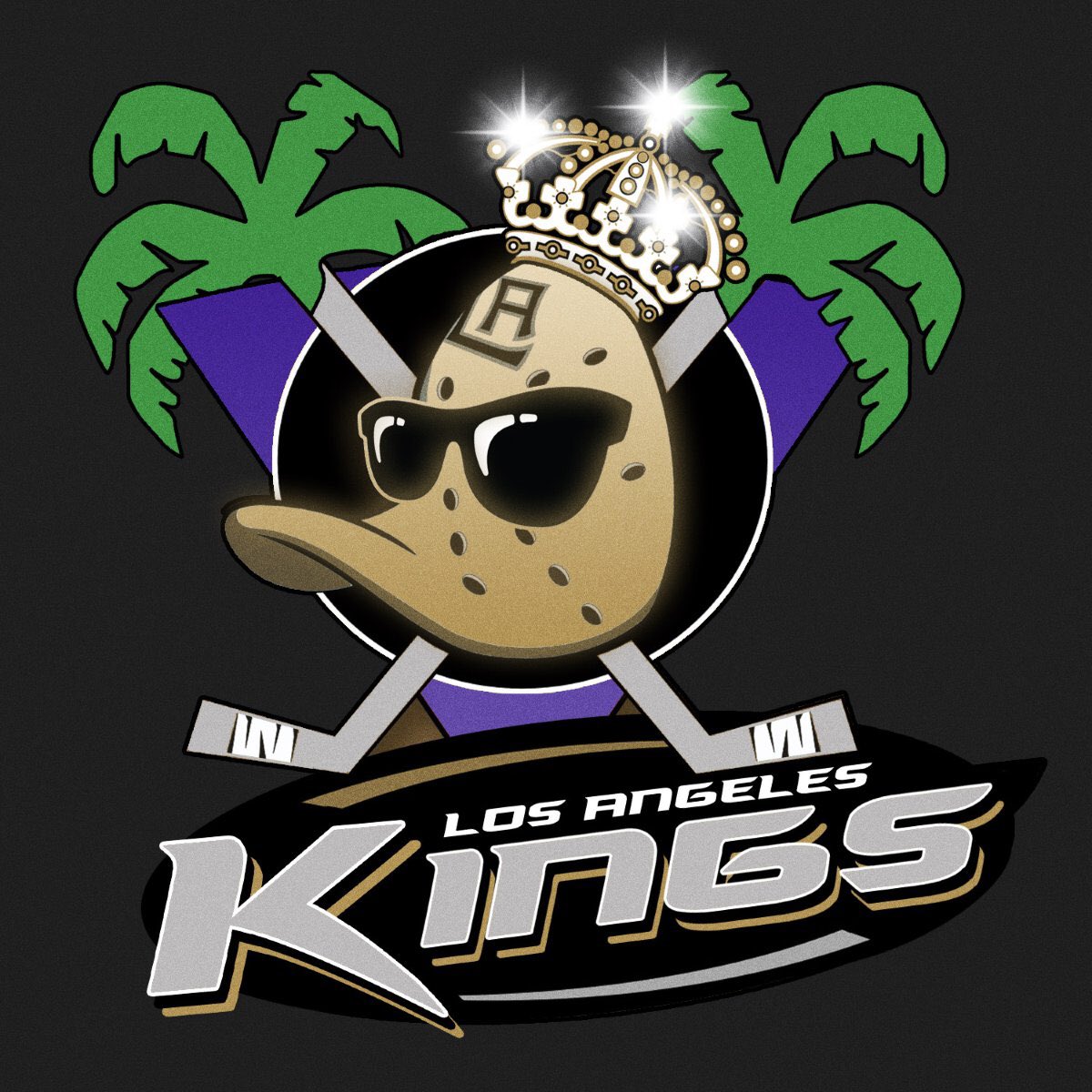 BaileyLAKings's tweet photo. We take over the @AnaheimDucks arena when we play them might as well take over their logo too #looksmuchbetter https://t.co/glcltCiLPU