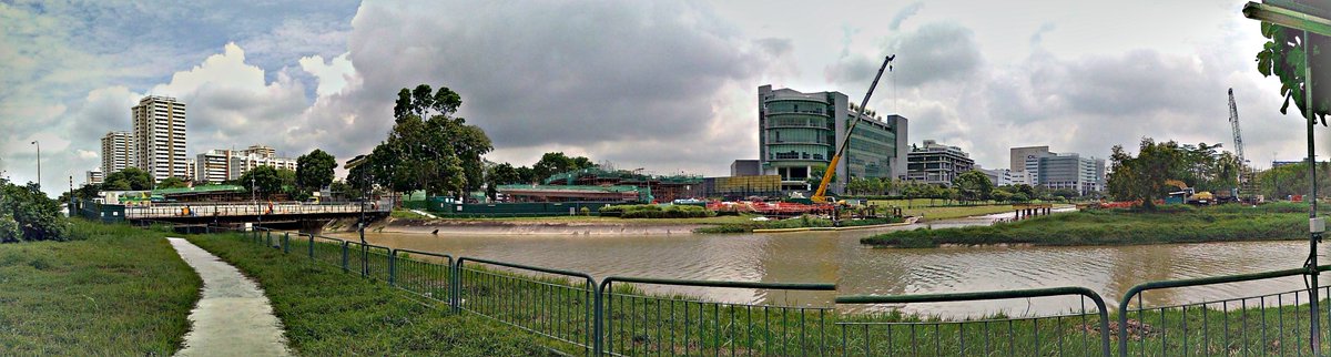 FunPhotographic's tweet photo. #GooglePanorama created from #photos of the start of the #PandanRiver bridge development near the #InternationalBusinessPark, #Singapore. https://t.co/E9zzu5iNVL