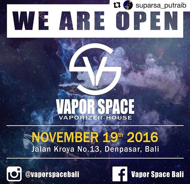 Silahkan merapat braderku., Yang suka vape, langsung meluncur digarusin., Lapakan vokalis kami @vaporspacebali !!!