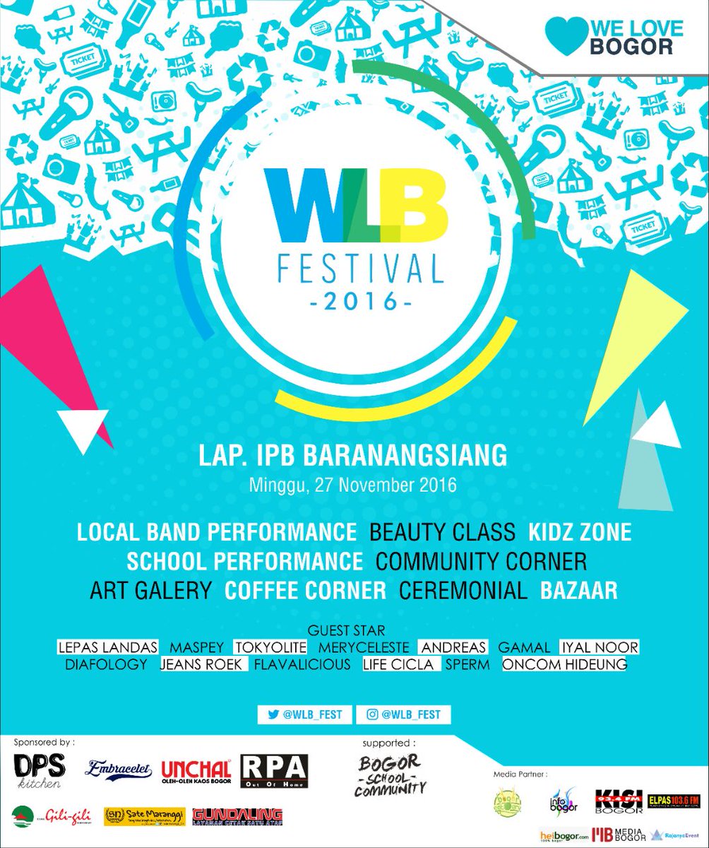 ApaaaaAjaaaa_'s tweet photo. @WLB_fest | 27 November | Lap. IPB Baranangsiang | HTM (Gelang #WeLoveBogor) only 25K available at KISI FM #GrabItFast #WLBFest https://t.co/tYRFoh2hKU