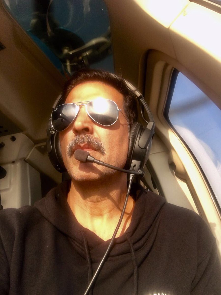 akshaykumar's tweet image. And this is your Captain Mr. Kumar speaking...can you guess where are we heading 😉 #EverydayIsAnAdventure