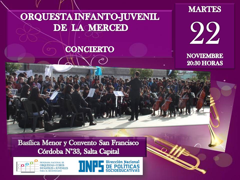 #LaEscuelaSaleDeLaEscuela
<a href="/orq_lamerced/">Orquesta La Merced</a> en concierto!!
#PasiónPorLaMúsica 
No te lo pierdas!! <a href="/MaxGulmanelli/">Max Gulmanelli</a> <a href="/aniberruezo/">analia berruezo</a> <a href="/fguillesaavedra/">GUILLERMO SAAVEDRA</a>