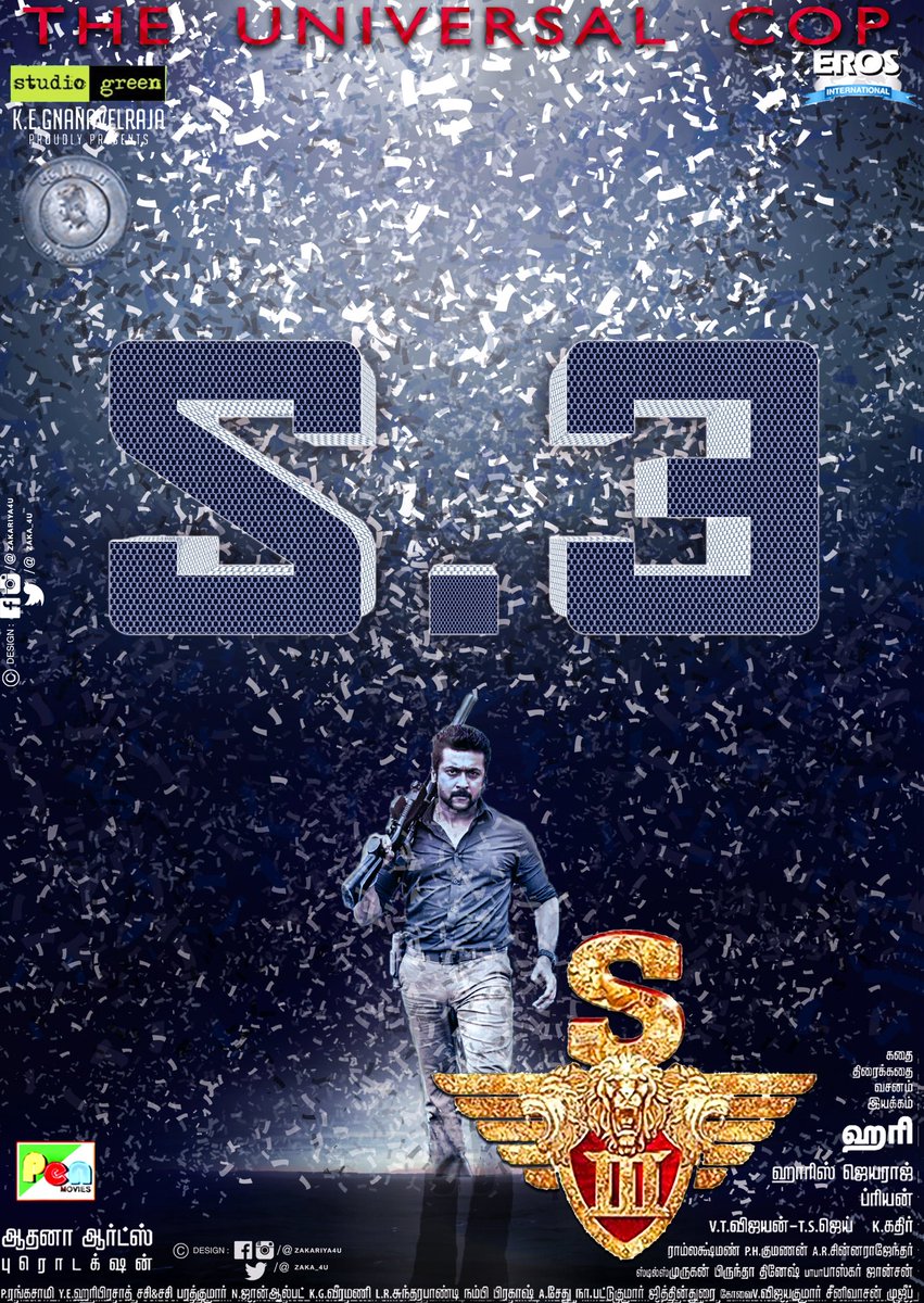 GouseJilaniAA's tweet photo. #Singam3 Fan made Poster😎😎
Designed by @Zaka_4u 👌👌
Inspired from promo #2PointOFirstLook #S3 @Suriya_offl @rajsekarpandian @StudioGreen2 https://t.co/AwlOh5qyIJ