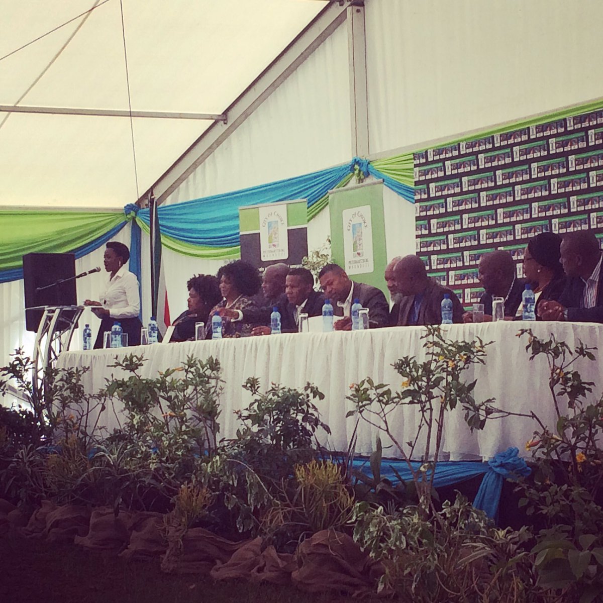 His Worship, The Mayor Cllr Themba Njilo with his Deputy Mayor, Chief Whip, Exco Cllrs &amp; Inkosi at Tamboville Mayoral IDP Izimbizo 😁🇿🇦