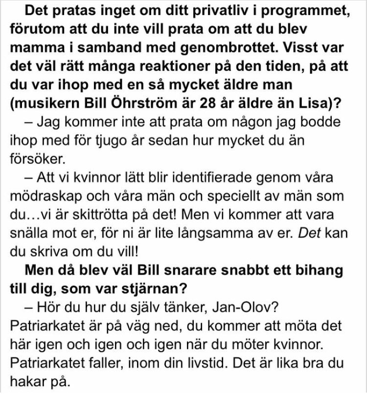 medandraord's tweet photo. Lisa Ekdahl intervjuas av Aftonbladet vilken Queen 🎷🎷🎷 https://t.co/zJXswMTPXM