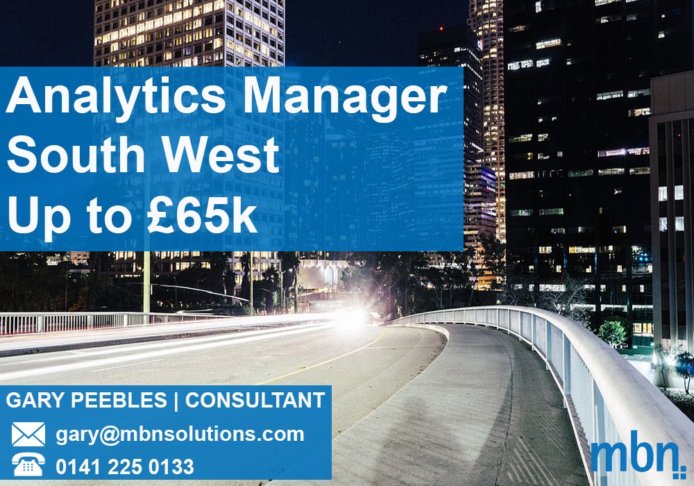 mbnsolutions's tweet image. ** #Analytics #Manager **
Contact - Gary Peebles
mbnsolutions.com/jobs/ #AnalyticsManager