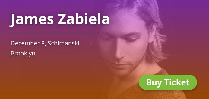 Did you know that @jameszabiela is ROCKING on Dec 8 in Brooklyn? Don't miss this concert! j.mp/2fJQjWa