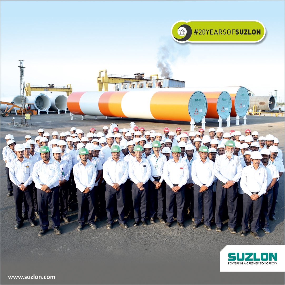 Suzlon's tweet image. Suzlon Group&apos;s current annual manufacturing capacity stands at around 4,200 MW, which can power more than 2 million houses for an year.