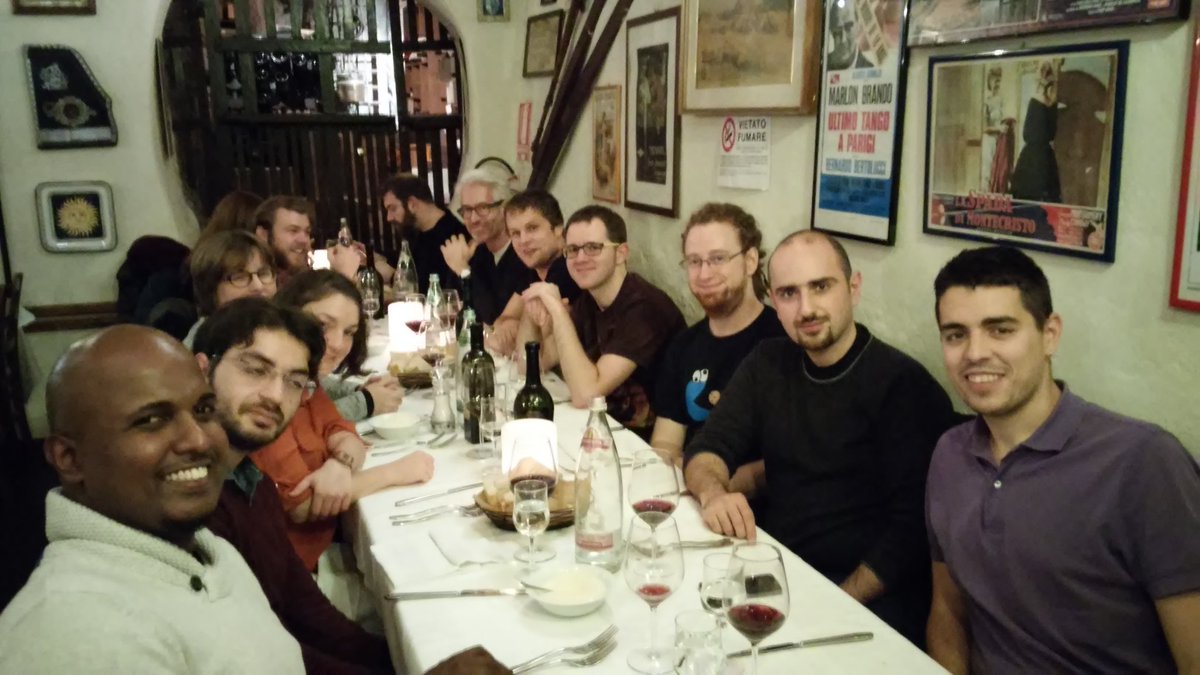 maurodragoni's tweet photo. #OWLED2016 social dinner at Osteria Dei Poeti... amazing place and people, thanks to everybody... #EKAW2016 https://t.co/weu5wmCLlY