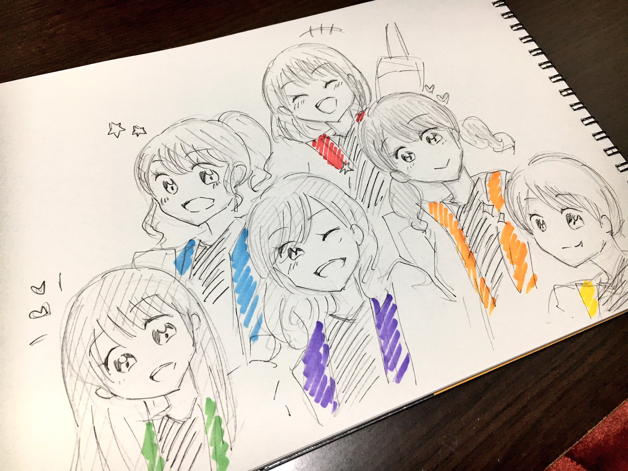 久保田未夢（i☆Ris）直筆サイン＆イラスト色紙 久保田未夢（i☆