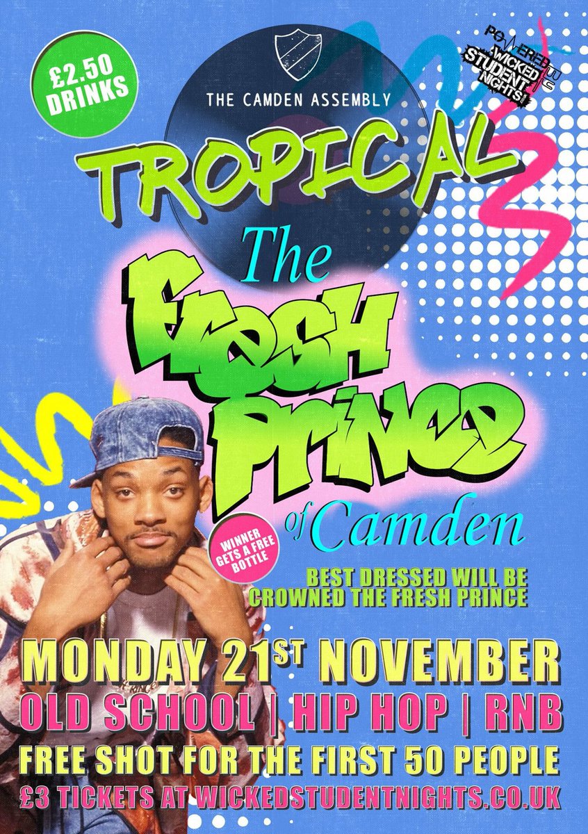 TBTWSN's tweet photo. Who's got their costumes ready for tonight?! #OldSkool #HipHop + #RnB + a #FreshPrince special! £3 TICKETS ➡️ https://t.co/D5RaEJ34Wt https://t.co/iIHm1pblQn