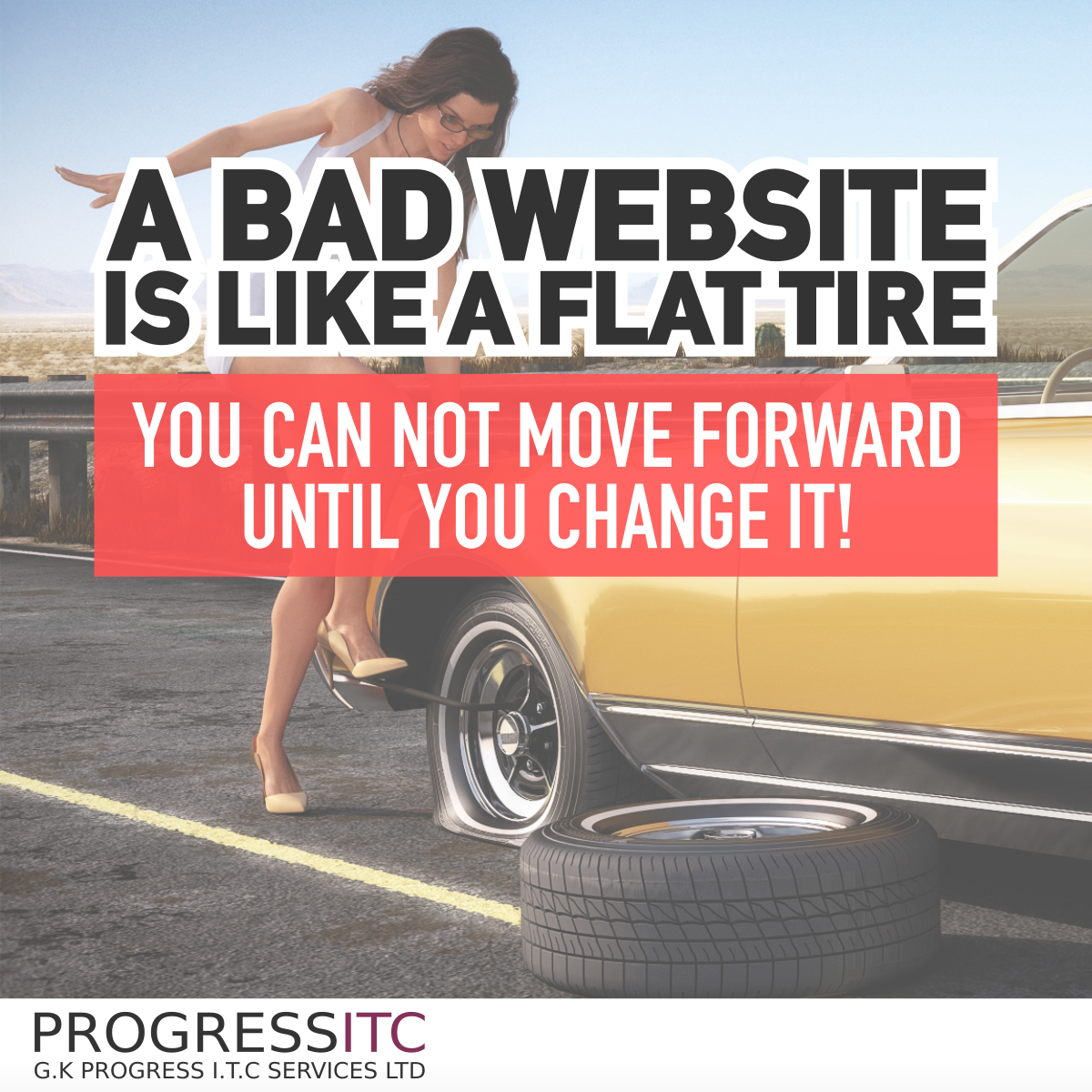 gkprogressitc's tweet image. A BAD #WEBSITE IS LIKE A FLAT TIRE 
YOU CAN NOT MOVE FORWARD UNTIL YOU #CHANGE IT!

Will you change your flat tire?

#gkprogress #responsive