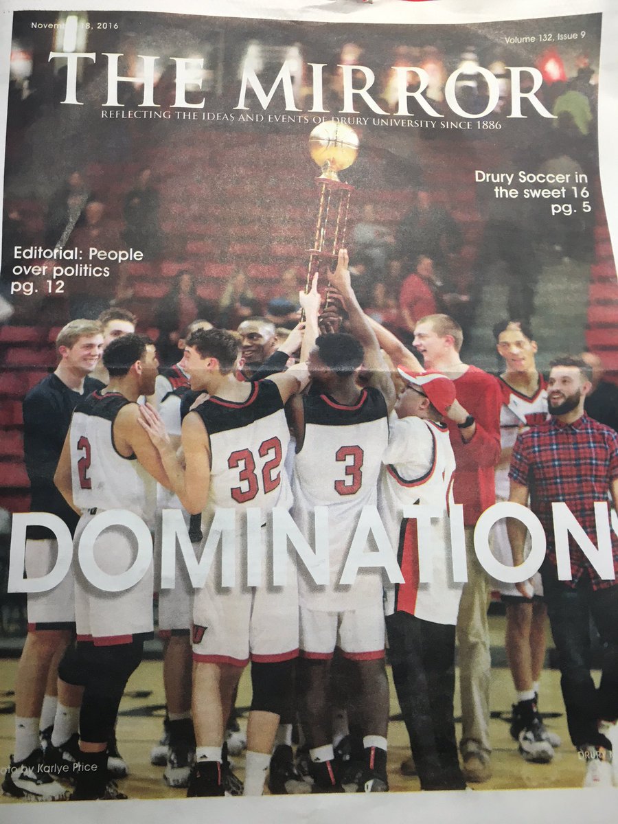 DUMirrorSports's tweet photo. For a second entry, tweet a photo of yourself with the latest edition of The @DruryMirror and mention @DUMirrorSports in the tweet.
(2/3) https://t.co/ZCaU51SI25