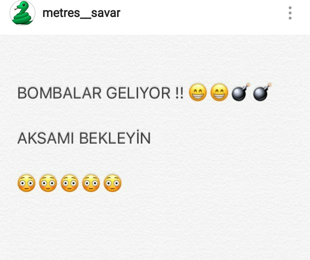 Bu akşam instagram hesabımızda super bomba haberlerimiz var TAKIPTE KALIN. @metres__savar instagram 💣💣