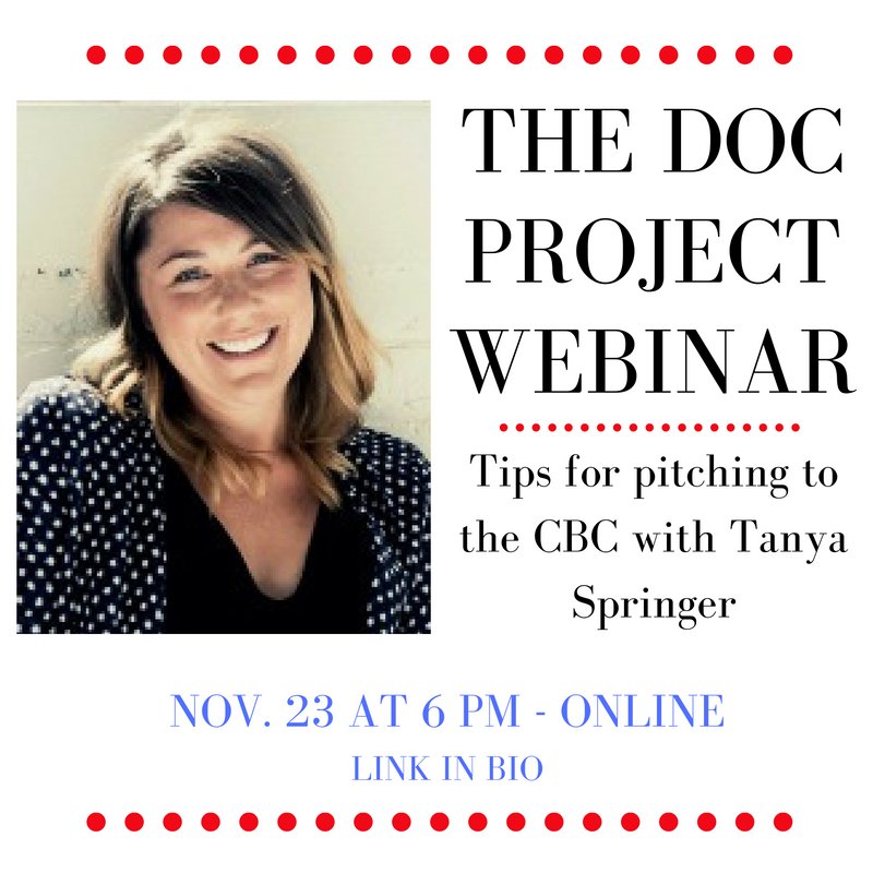 CWA_Canada_AM's tweet photo. Interested in pitching to the CBC? You won't want to miss our upcoming webinar, The Doc Project with @tanyaspringer! Link to register in bio https://t.co/PFuKwk4z3S