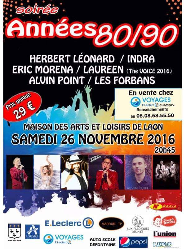 <a href="/PuisaleineOff/">Radio Puisaleine</a> <a href="/indraoff/">Indra officiel</a> rendez-vous samedi à Laon(02) concert années 80/90