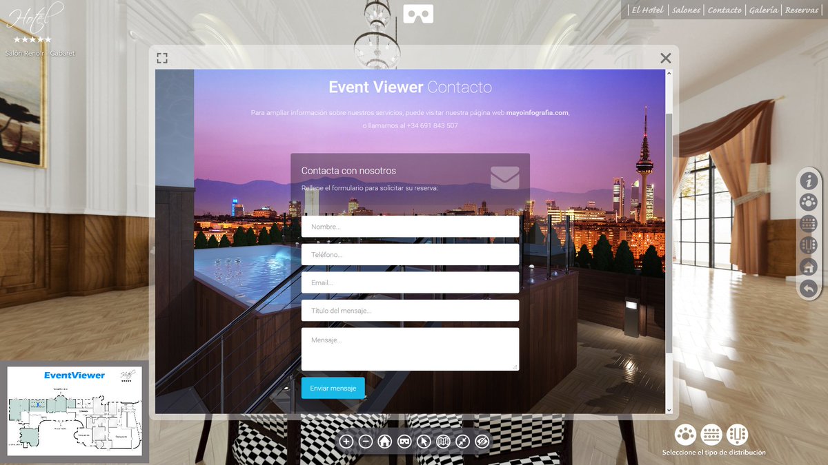 MayoInfografia's tweet image. Ya está disponible la nueva versión de nuestro visualizador de salones para hoteles #EventViewer 360º #VR. +info en ev.mayoinfografia.com