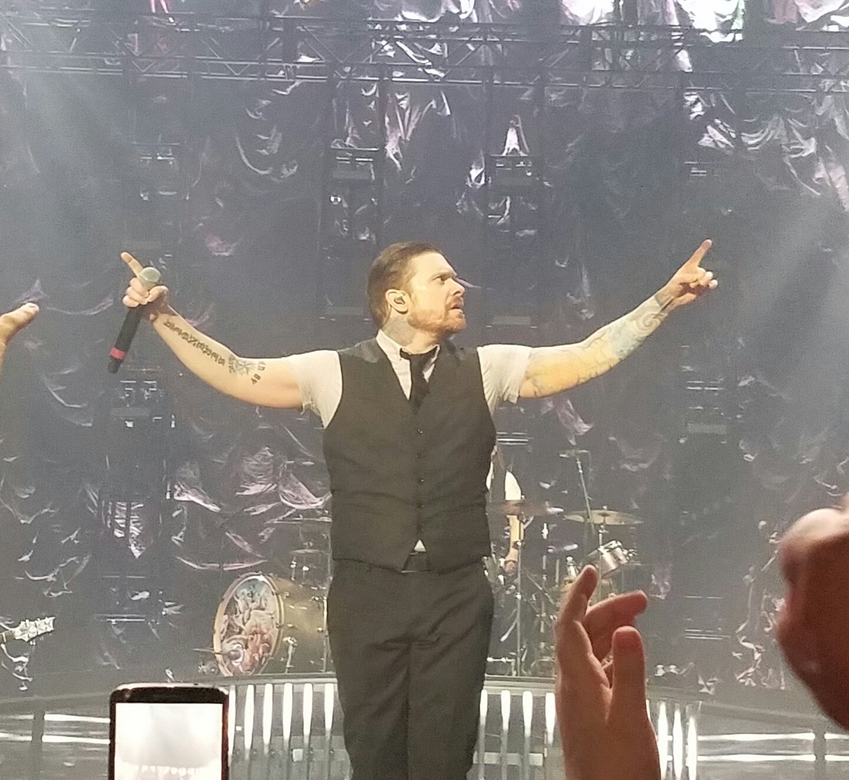 msgarlin's tweet photo. @JoeDeuceSpeaks you darn right @shinedown took the show at yum center. https://t.co/VEGKAsG18q