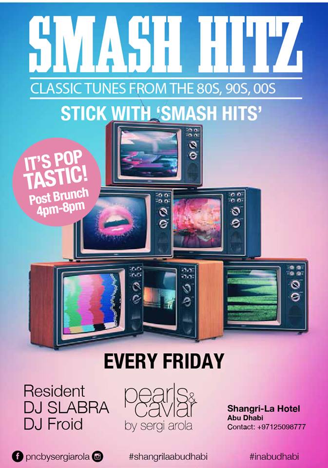 DecadentUAE's tweet photo. #Boogie on down with Smash Hits by DJ Froid at Pearls And Caviar Restaurant, @ShangriLa_AD this Friday, 4pm - 8pm!
#SmashHits #AbuDhabi 💃 https://t.co/PQdVYrah8U