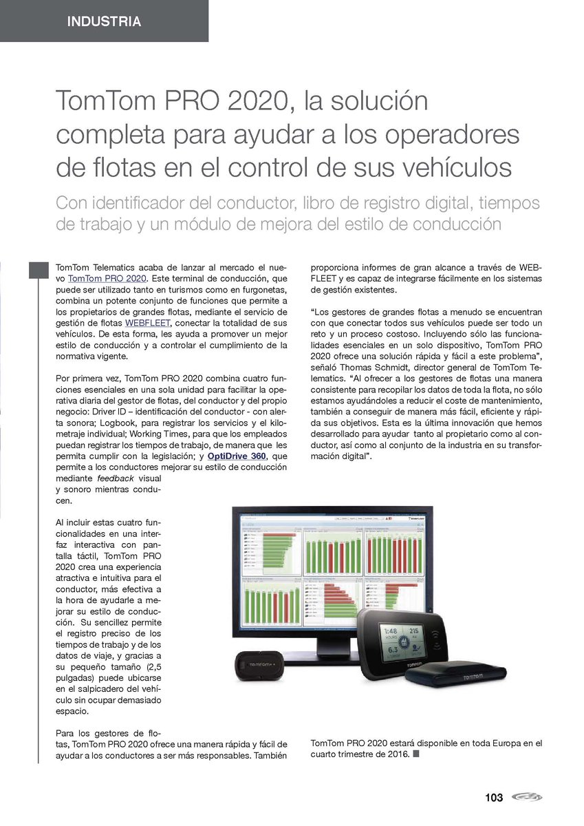 TomTom PRO 2020, la solución más completa para gestionar tu flota de vehículos #flotas #telematics #transporte goo.gl/6QmxEN