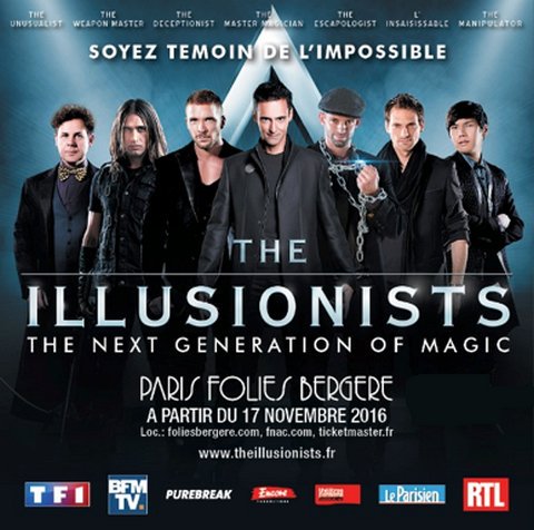 Jusqu'au 11 décembre, vivez un moment de magie hors-norme en compagnie de 7 des + grands magiciens du monde ! #TheIllusionists ♠️♦️♣️♥️