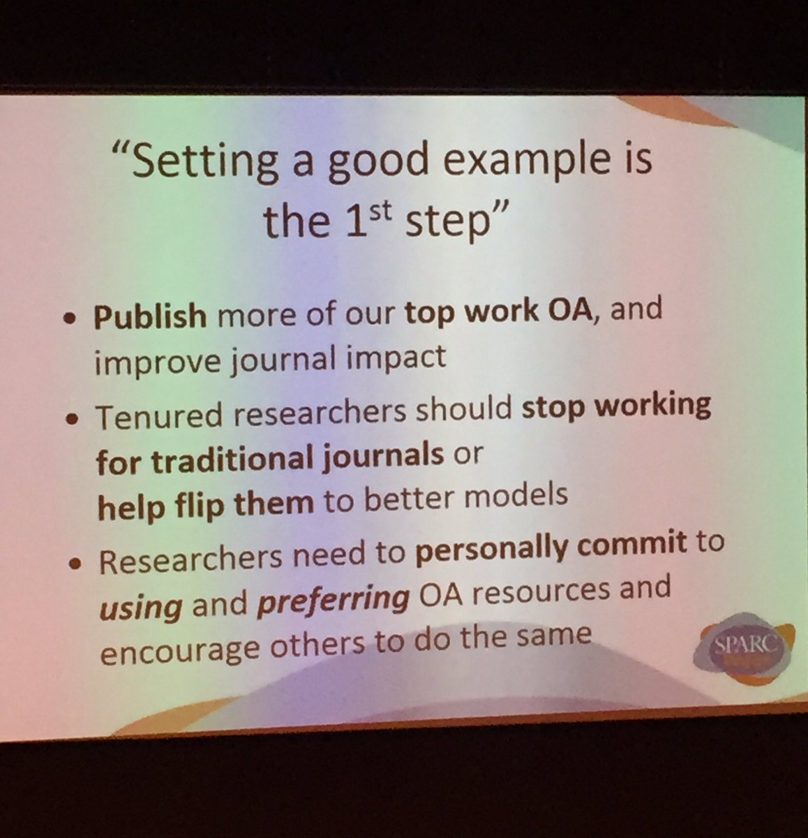 Ingrid Eitzen (@ieitzen) on Twitter photo Senior researches should be role models for #OA publishing <a href="/SPARC_EU/">SPARC Europe</a> <a href="/MuninConf/">The Munin Conference</a> Senior researches should be role models for #OA publishing <a href="/SPARC_EU/">SPARC Europe</a> <a href="/MuninConf/">The Munin Conference</a>