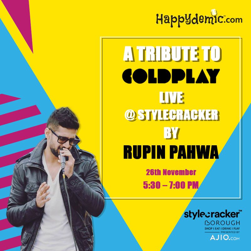 happydemic_mike's tweet photo. Missed being at the #Coldplay concert?No worries as we bring to you #TributetoColdplay featuring our artiste Rupin Pahwa only @Style_Cracker https://t.co/MeMsxMCjdw