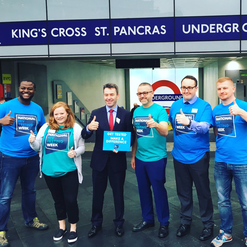 THTorguk's tweet image. There's no better way to normalise #HIV testing than a workplace event. Well done to @TfL and @TfLLGBT! #HIVTestWeek #ImTesting