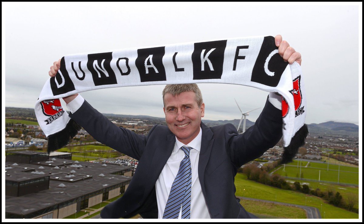 Doleireland's tweet photo. To mark the 4th Anniversary of Stephen Kenny becoming Manager of @DundalkFC we've 2 tickets for the AZ game to give away.RT/Follow to enter! https://t.co/TWwYe5taNi
