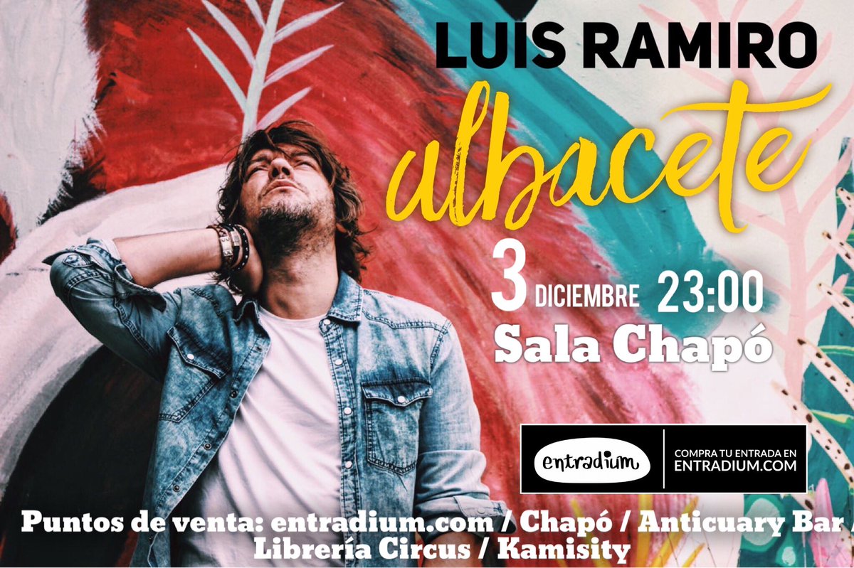 luisramiromusic's tweet photo. El 3 diciembre en ALBACETE.
@Chapo_Disco 
Entradas: https://t.co/kt9DoWBW0b https://t.co/umPNHCetPh