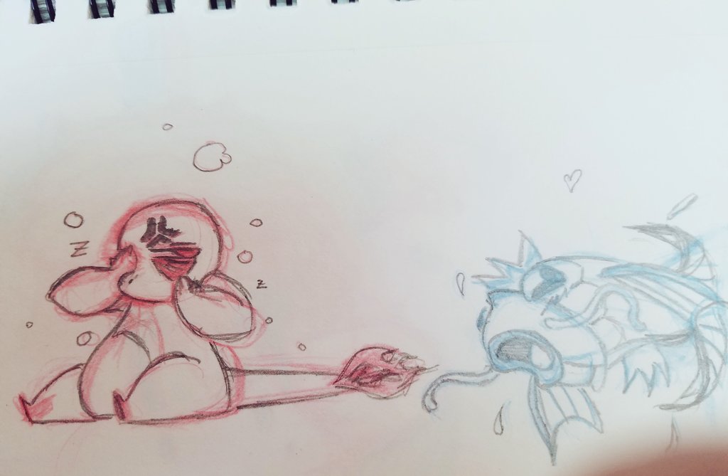 because_imsure's tweet photo. I drew this months ago... just showing how pokemon are done with magikarp shit... #justdone #pokemon #Pokemon #done #art #drawing https://t.co/XaoqXSR7LL