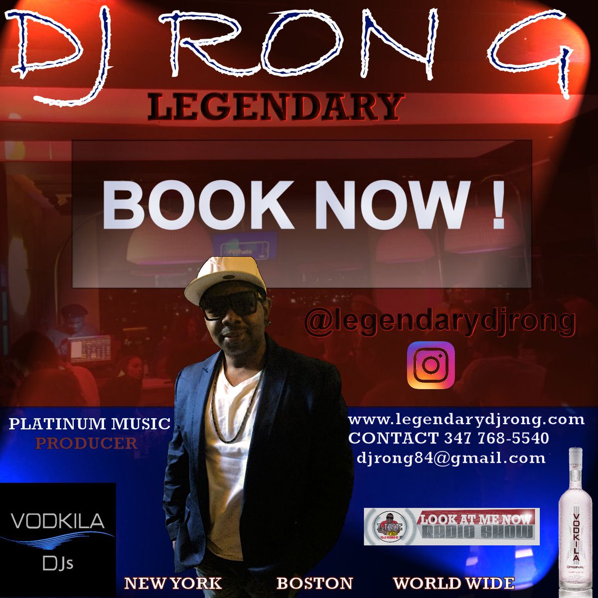 LEGENDARYDJRONG's tweet photo. Book DJ Ron G Now ! 
 347 768-5540 &amp; djrong84@gmail.com #clubpromoter #club #dj #djrong #legendarydjrong #vodkiladjs #bookings #available https://t.co/VW5lDFsnWM