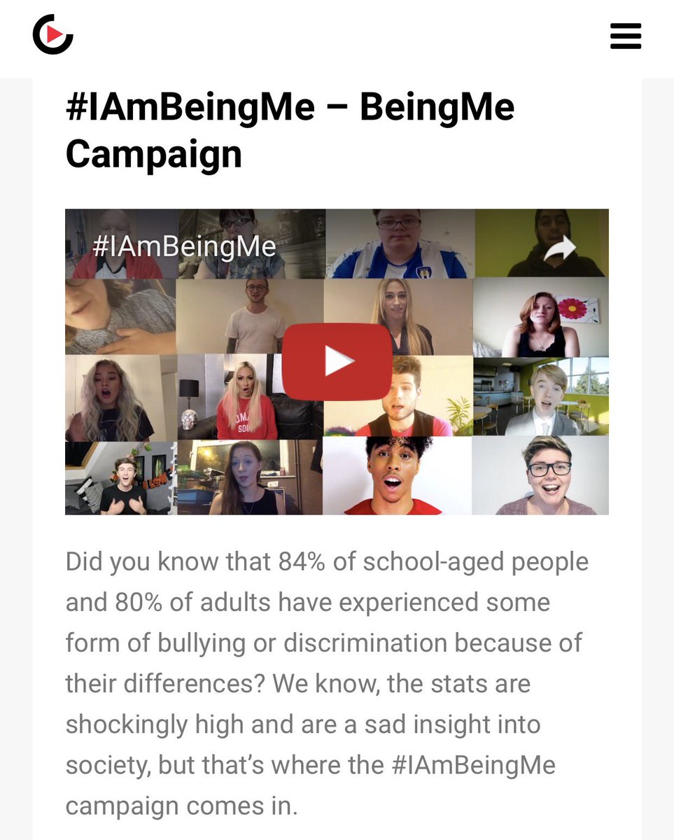 BeingMeCampaign's tweet photo. A huge thank you to our friends @TenEightyUK for including our #IAmBeingMe video in their weekly round-up! ⭐️🙌🏻😀 👉 https://t.co/Hnc18ClDDr https://t.co/3ng7gflK5c