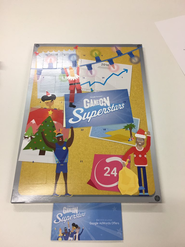 maxwebsolutions's tweet photo. Nice new advent calendar arrived in the post from Google!
#google #googlepartner #googlegameon #adwords #digital #digitalagency #websites https://t.co/Px3b4GNhnq